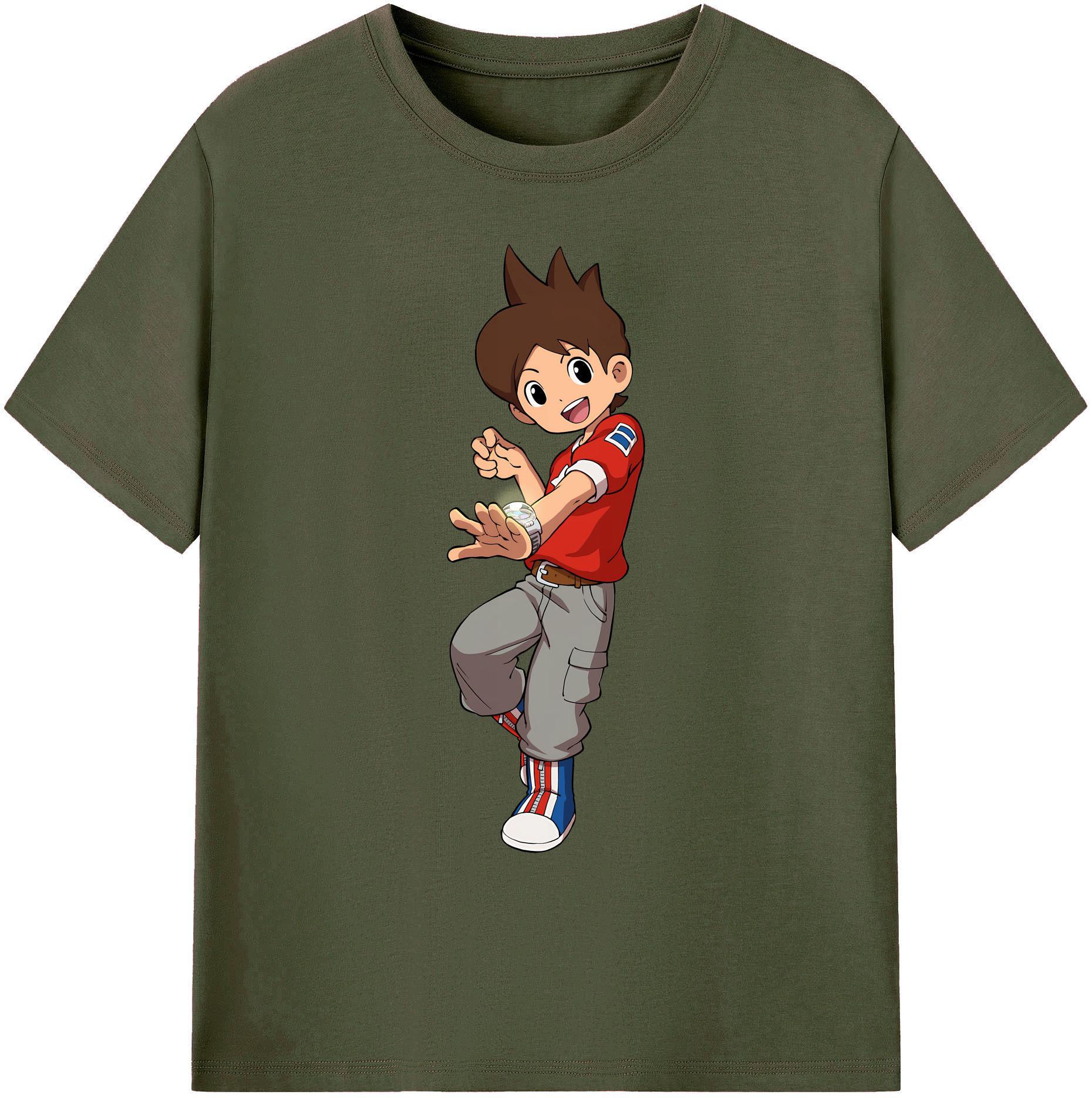 （画像用） 妖怪ウォッチ Yo-kai Watch 綿100％ メンズ半袖Tシャツ｜肌触りやわらか＆通気性